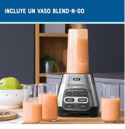 Licuadora Oster Programas Automáticos, Vaso Vidrio, Cromo