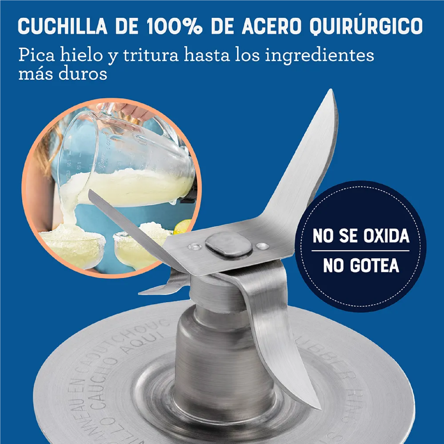 Licuadora Kaliman Oster Vaso Vidrio, Rotary, Blanco