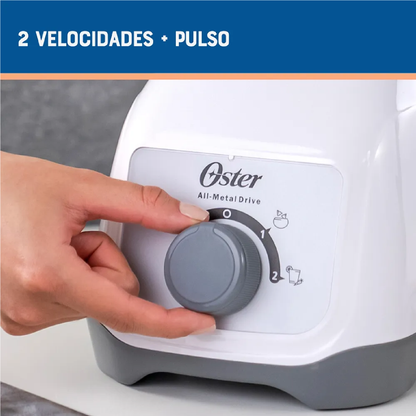 Licuadora Kaliman Oster Vaso Vidrio, Rotary, Blanco