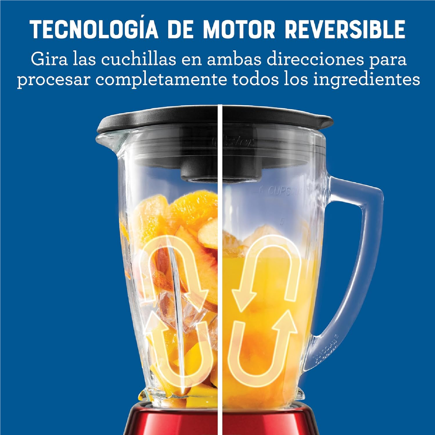 Licuadora Oster Programas Automáticos Vaso Vidrio, Rojo