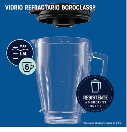 Licuadora Oster Programas Automáticos, Vaso Vidrio, Cromo