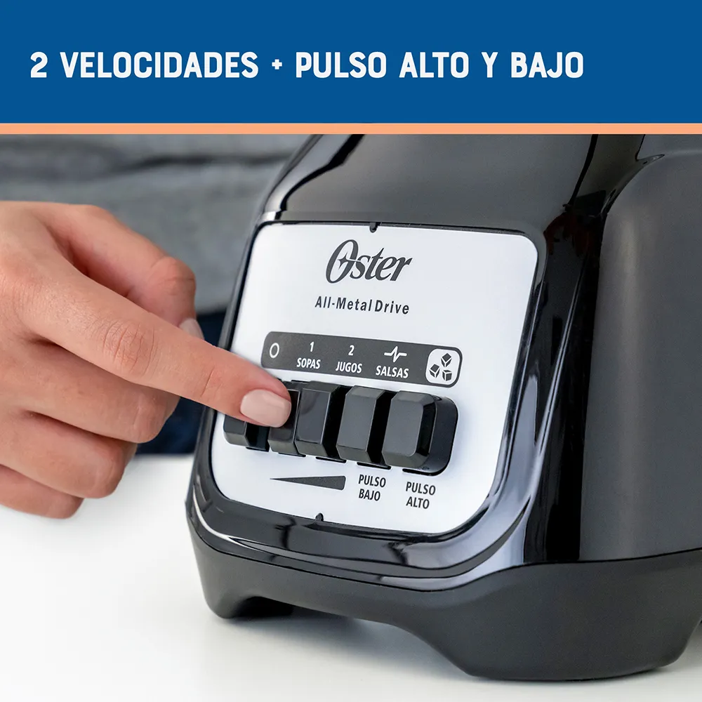 Licuadora Kaliman Oster Vaso Vidrio, Botones, Negro