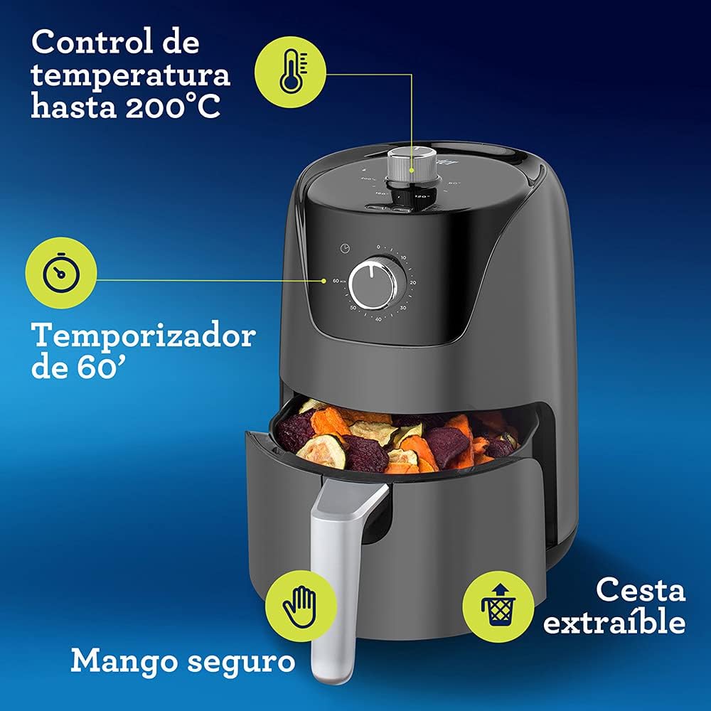 Freidora De Aire Oster Manual, Capacidad 1.8 L, Negro