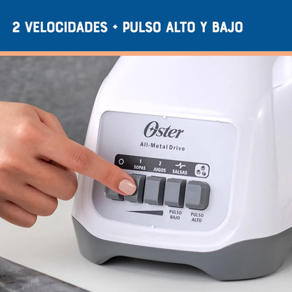 Licuadora Kaliman Oster Vaso Vidrio, Botones, Blanco