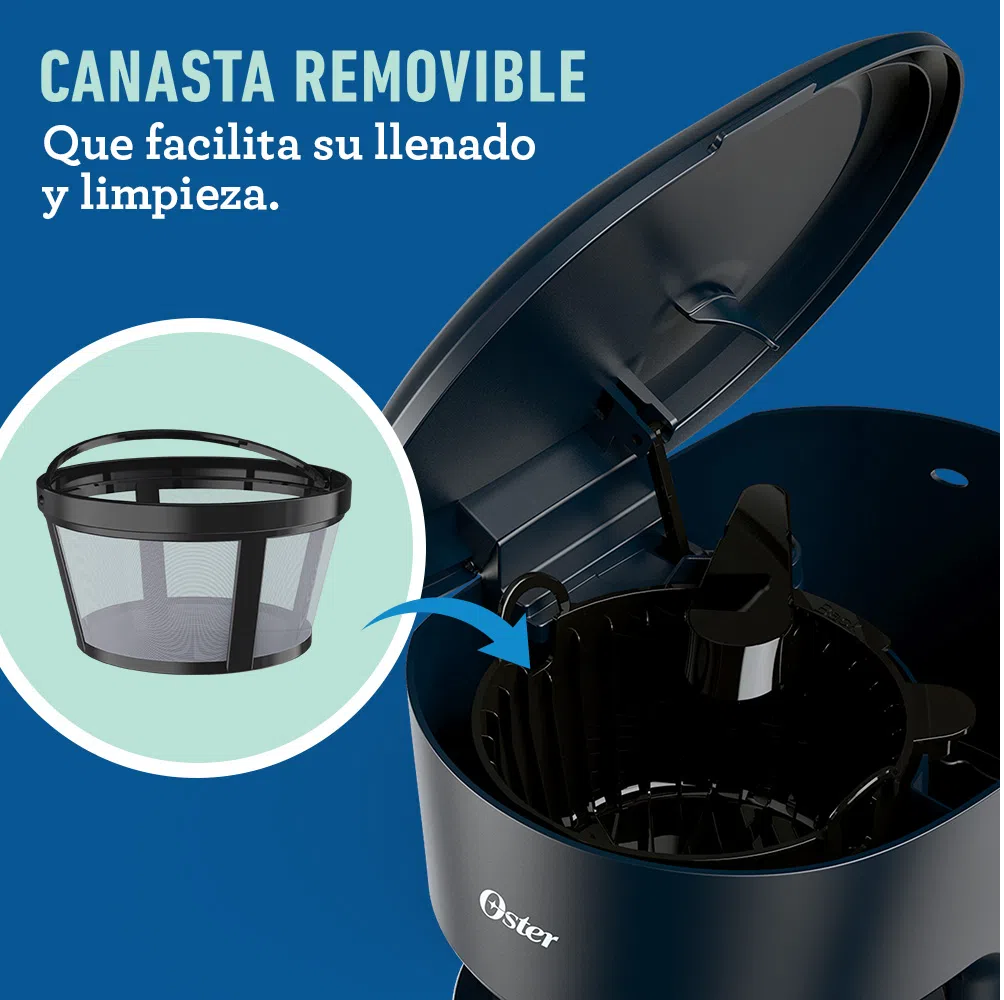 Cafetera Oster 12 Tazas, Programable, Negro