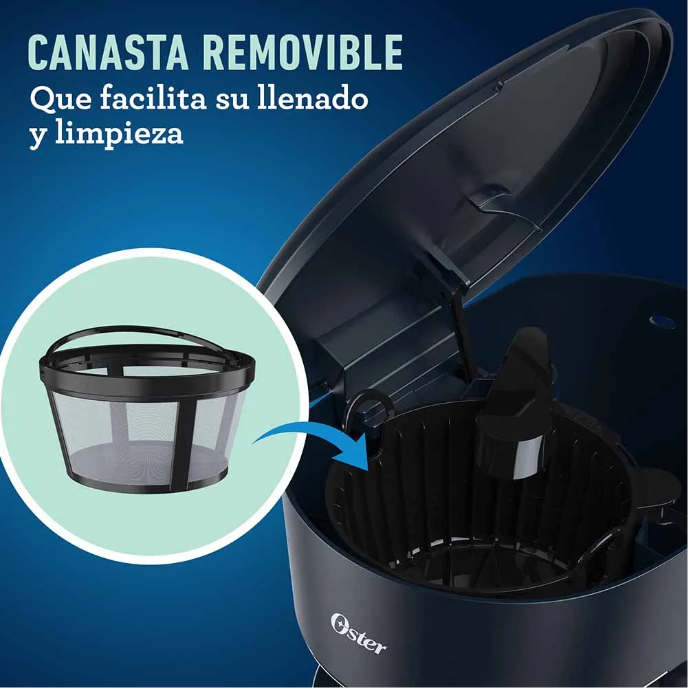 Cafetera Oster 12 Tazas, Auto Apagado, Negro