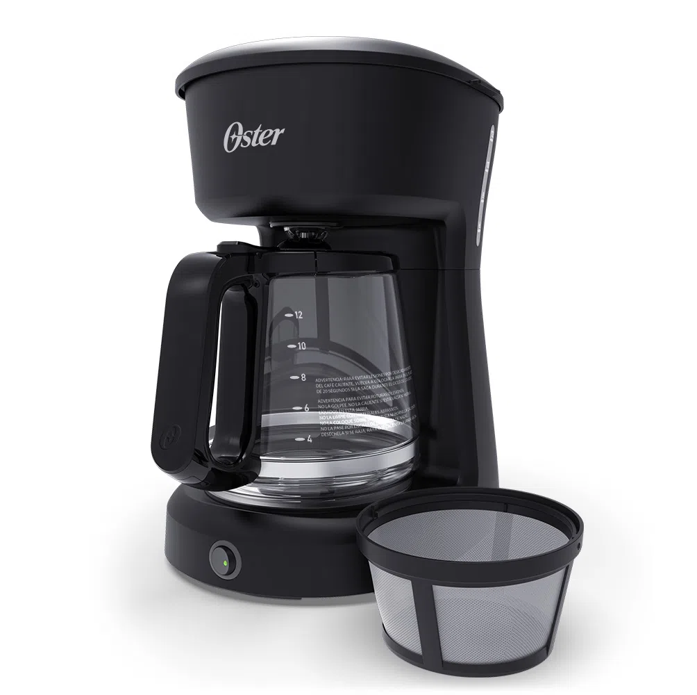 Cafetera Oster 12 Tazas, Programable, Negro