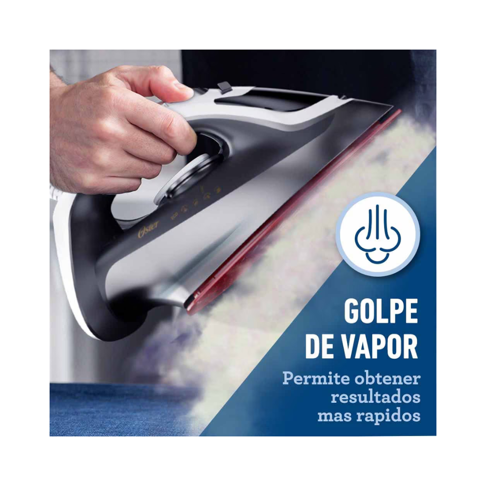 Plancha De Vapor Oster, Aeroceramic Iron, Pearl Blanca