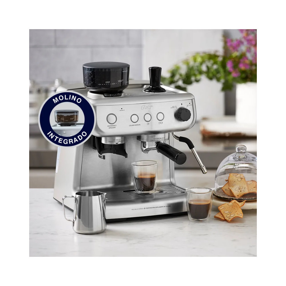 Cafetera Espresso Oster Perfect Brew, Plata