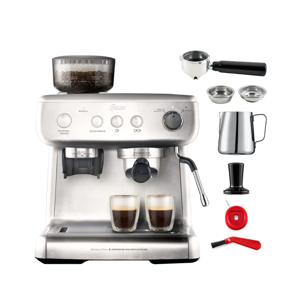 Cafetera Espresso Oster Perfect Brew, Plata