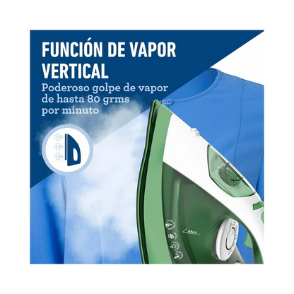 Plancha De Vapor Oster, Suela Antiadherente, Verde