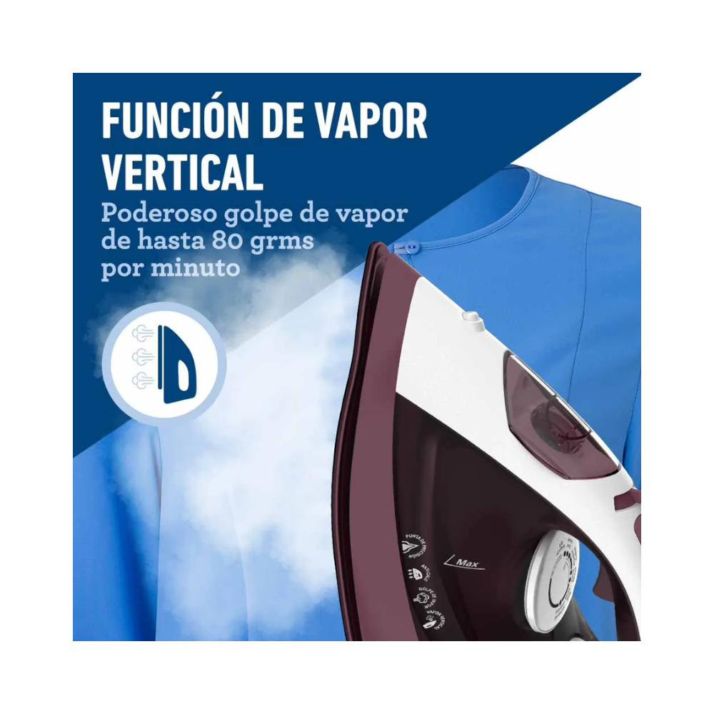 Plancha De Vapor Oster, Suela Antiadherente, Morado