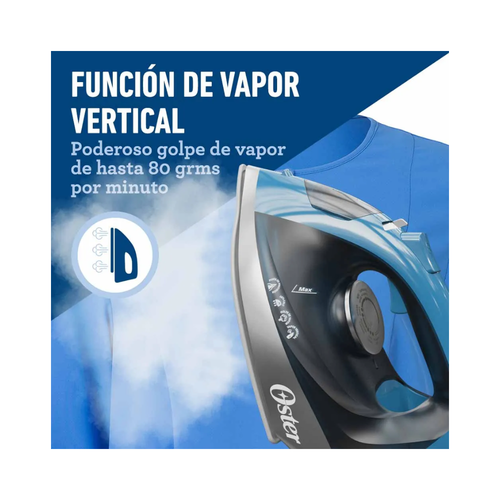 Plancha De Vapor Oster, Suela De Cerámica, Azul